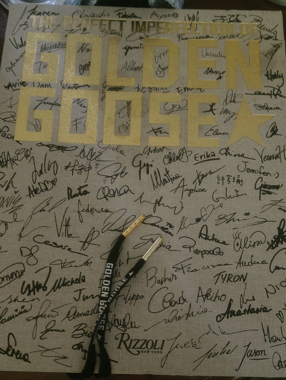 Golden Goose Gold and Black Signature Book
